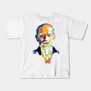 Morihei Ueshiba Popart Uncurve Kids T-Shirt